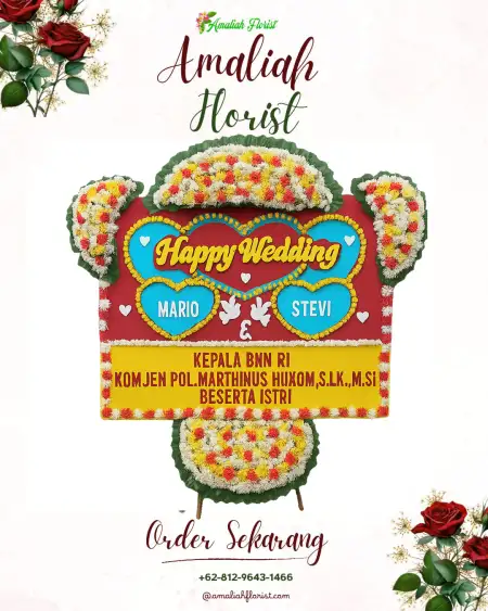 Papan Bunga Pernikahan Brahu
